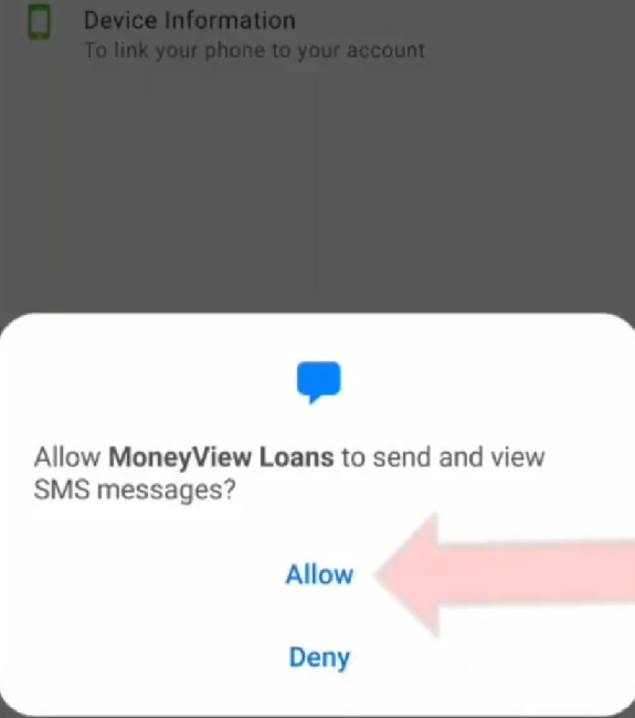 money view personal loan app permissions