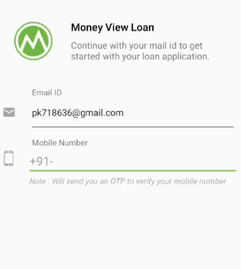 money view personal loan app registration