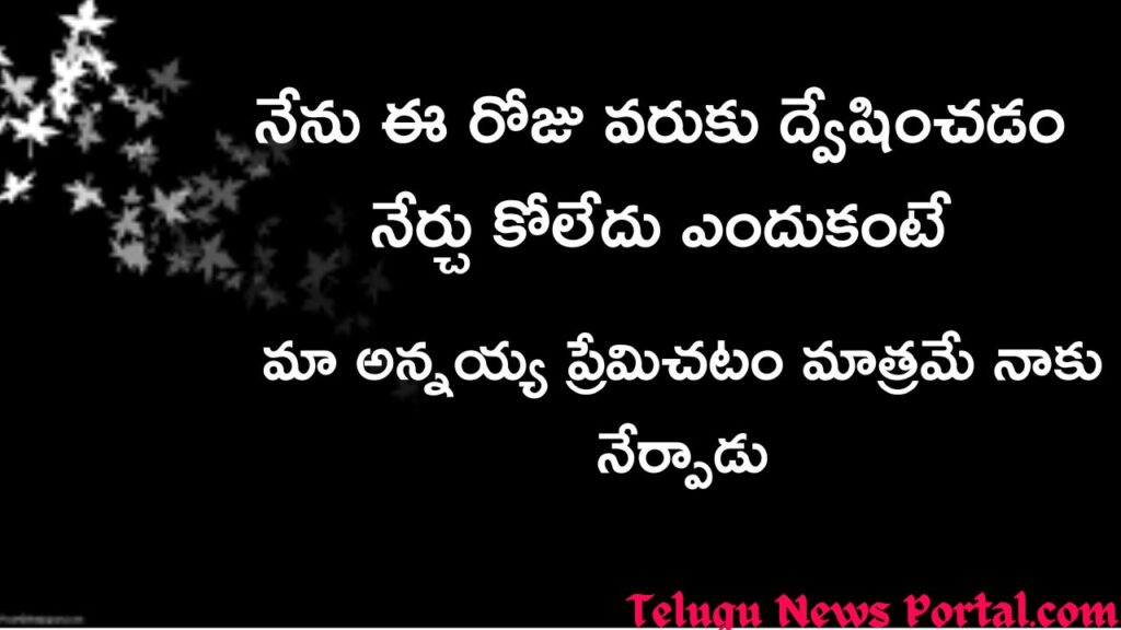 brother love quotes in telugu