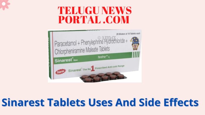 Sinarest Tablet Uses In Telugu