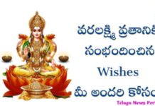 వరలక్ష్మి వ్రతం రోజు మీ బంధువులకు ఇలా విషెస్ చెప్పండి ! వరలక్ష్మీ వ్రతం శుభాకాంక్షలు
