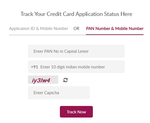 axis bank credit card status check with pan card nember in telugu